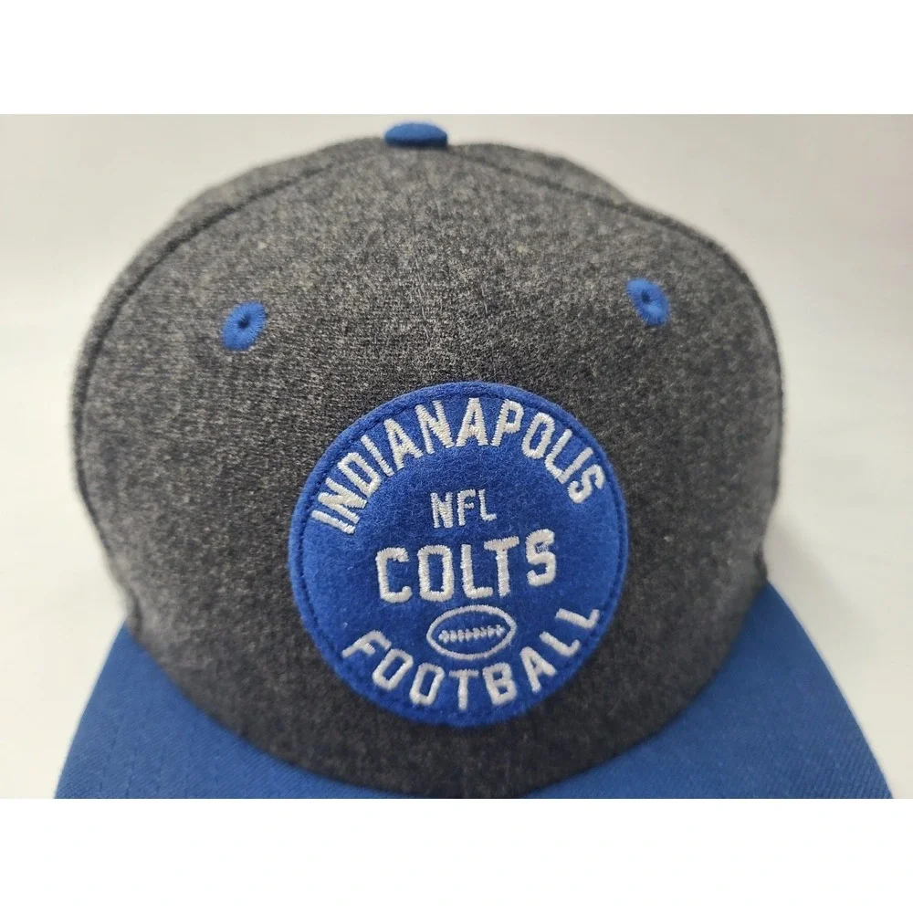 Youth Indianapolis Colts 1953‎ New Era Snapback Hat Cap Wool Blend NFL 100 Gray